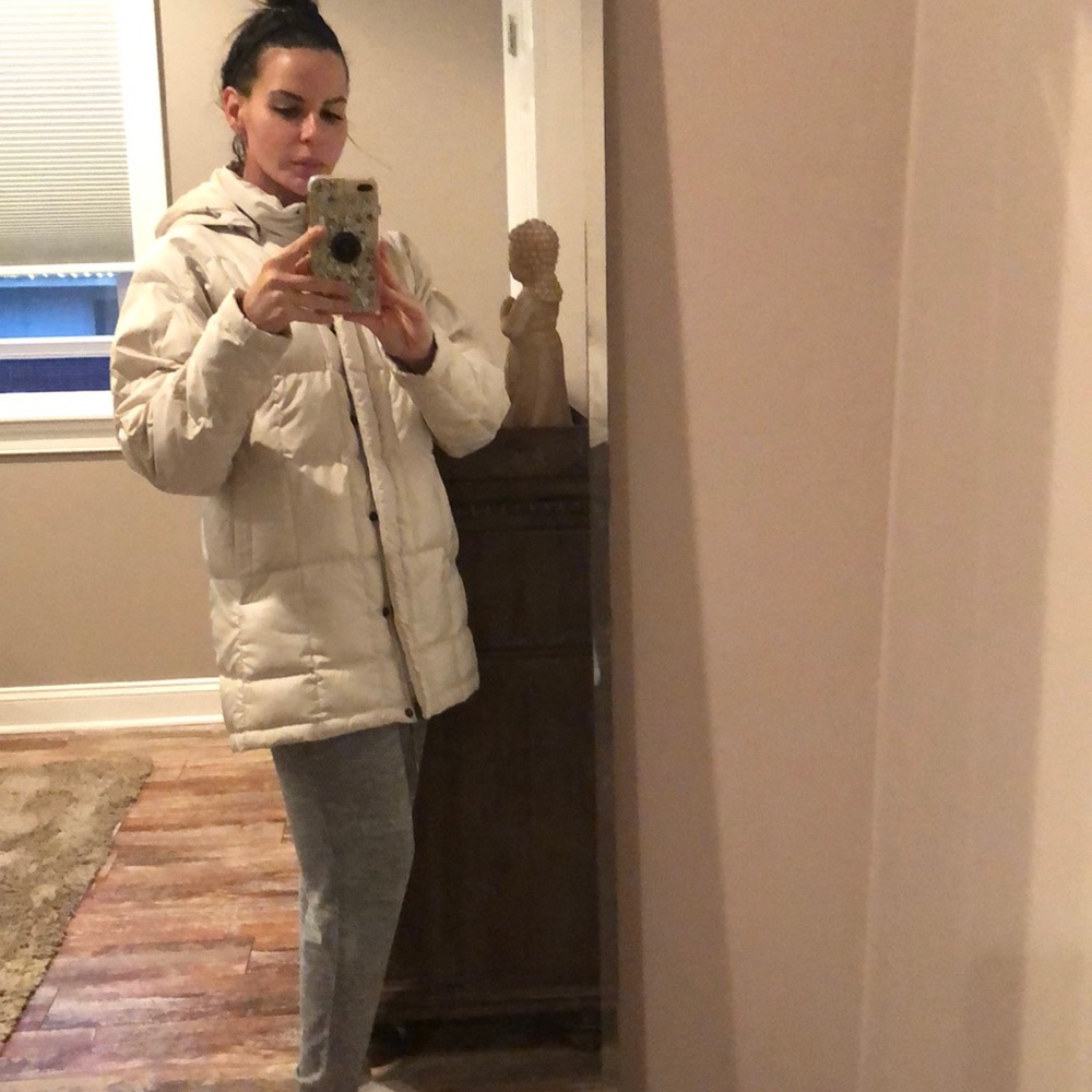 Ivory puffer jacket